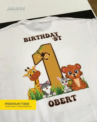kaos custom anak putih