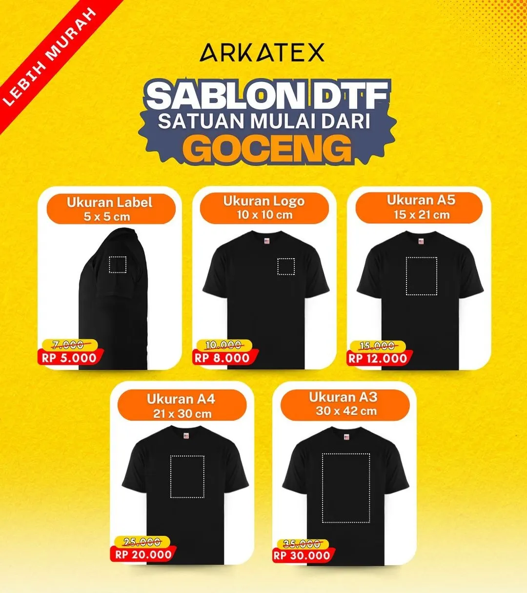 Kaos Custom Sablon DTF